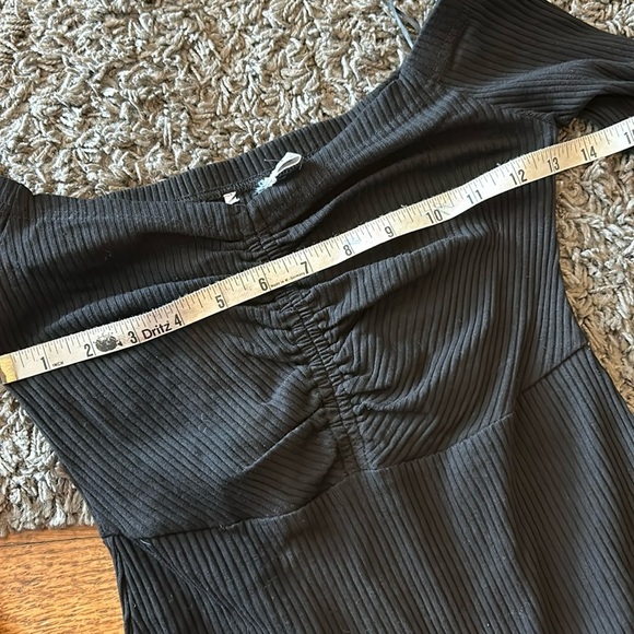 NWOT Princess Polly Black Ribbed Long Sleeve Dress Size 6 - Picture 3 of 7